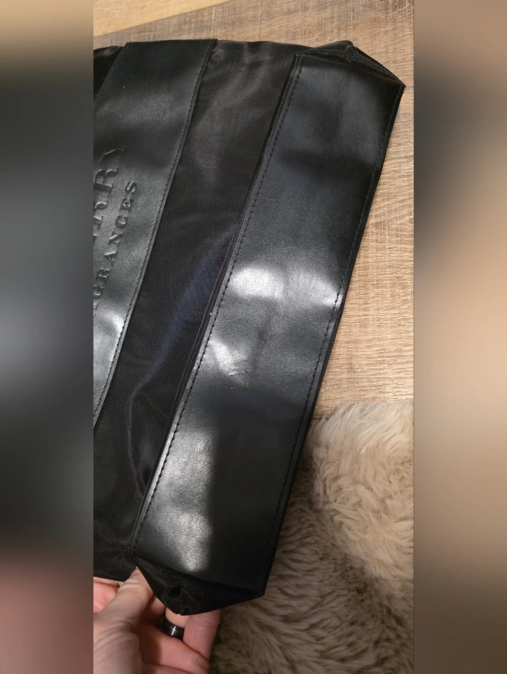 Burberry Fragrances Black Tote Bag Large Logo - Picture 5 of 7
